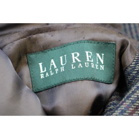 Lauren Ralph Lauren Blazer Mens 40R Gray Houndstooth 2 Button Single Breasted - Picture 3 of 10